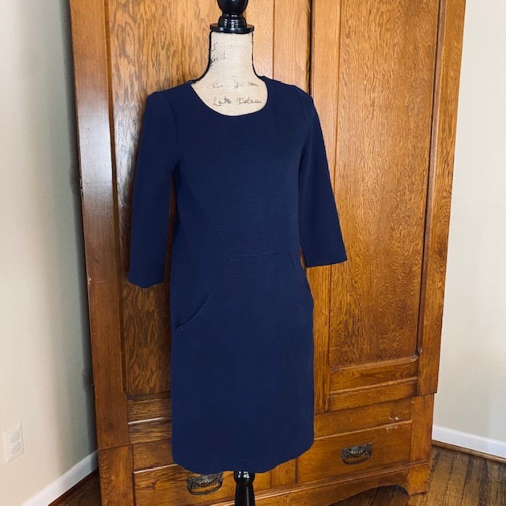 Boden Women's Dress Navy 3/4 Sleeves Size 4
